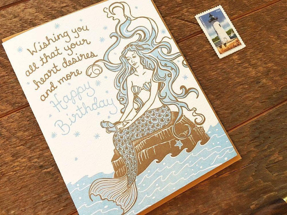 Birthday Mermaid Card