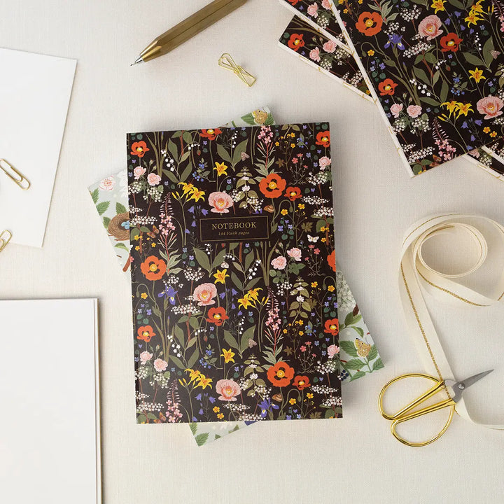 Wild Flowers Gold-Edge Notebook