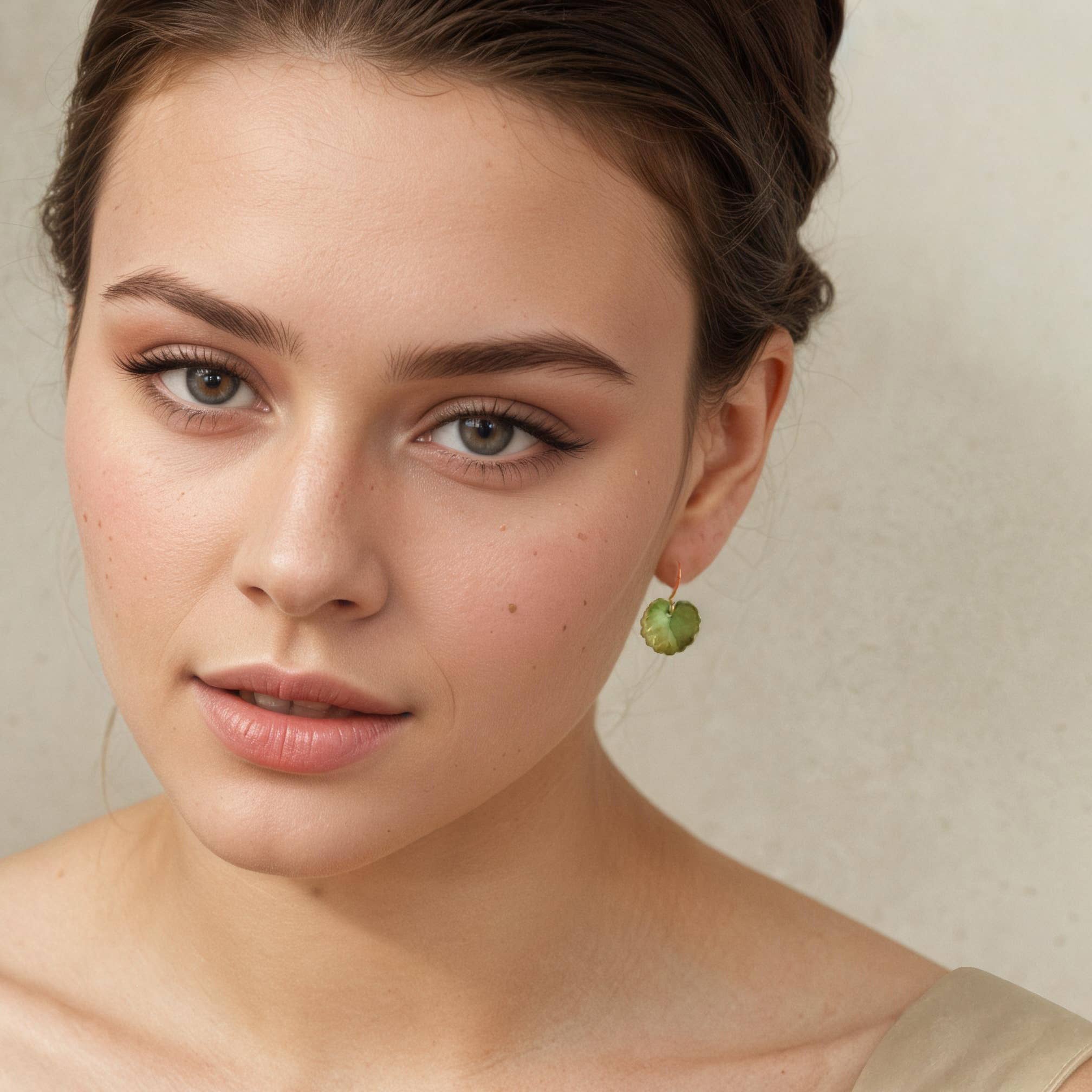 Olive Willow Leaf Earrings
