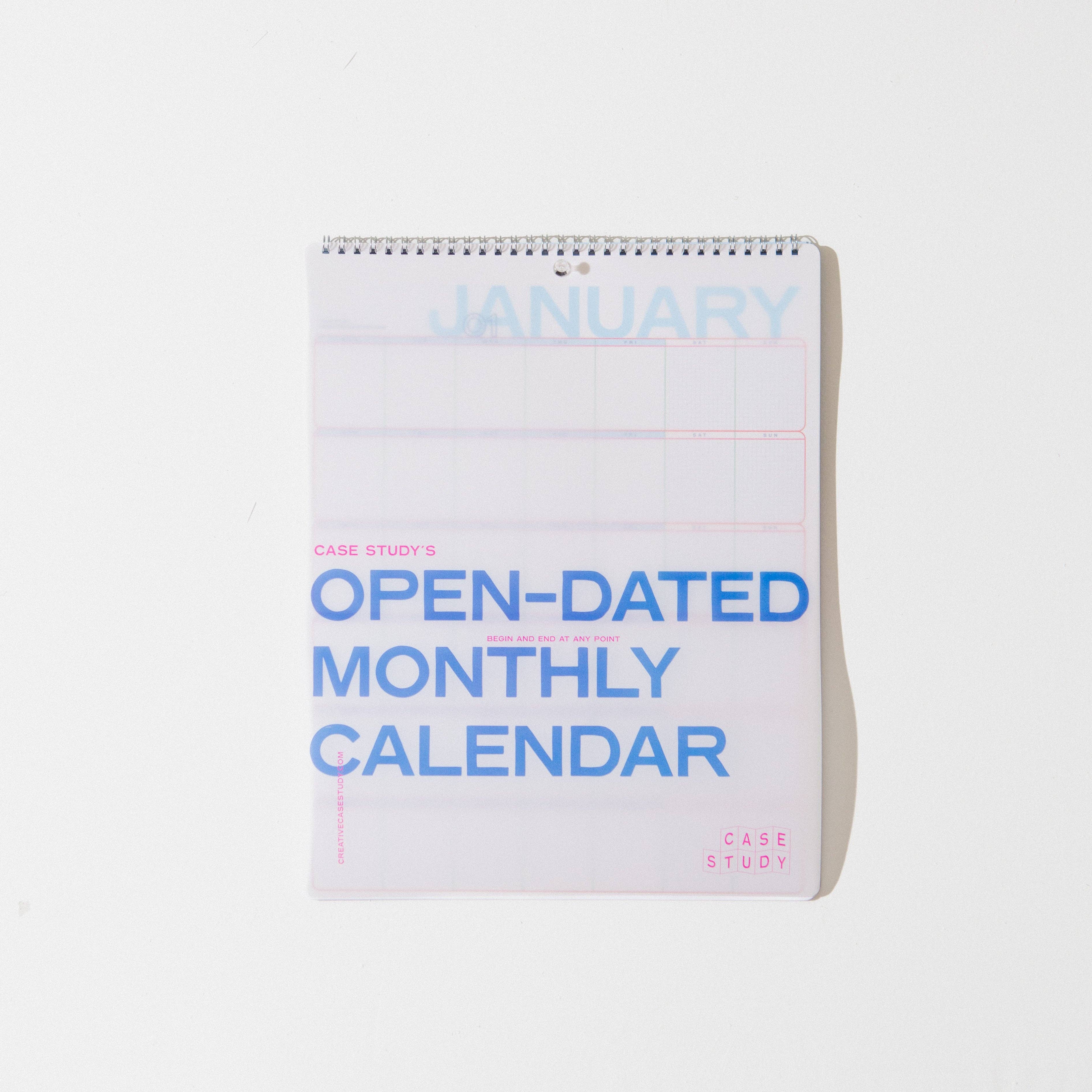 Utilitarian Undated Monthly Wall Calendar