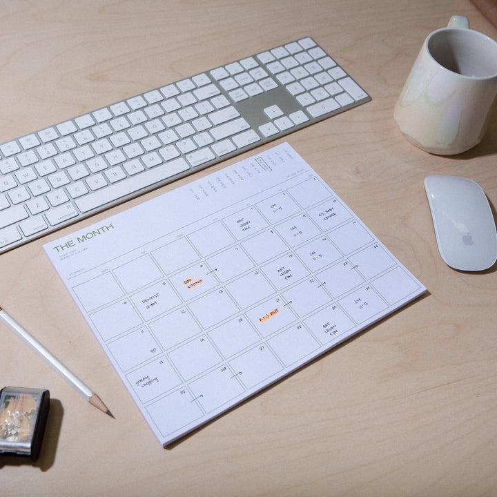 Utilitarian Monthly Desk Planner