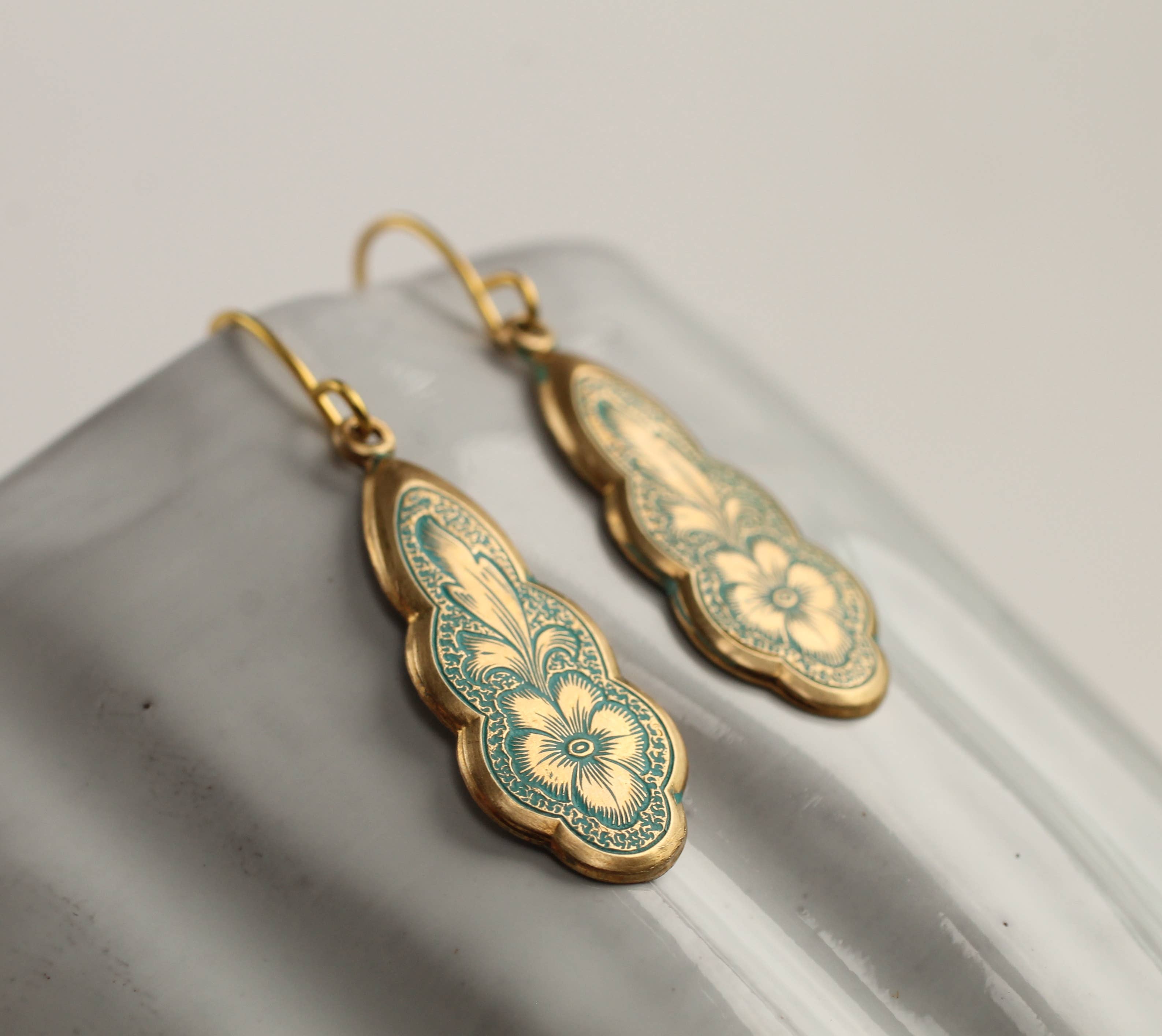 Pansy Victorian Drop Earrings