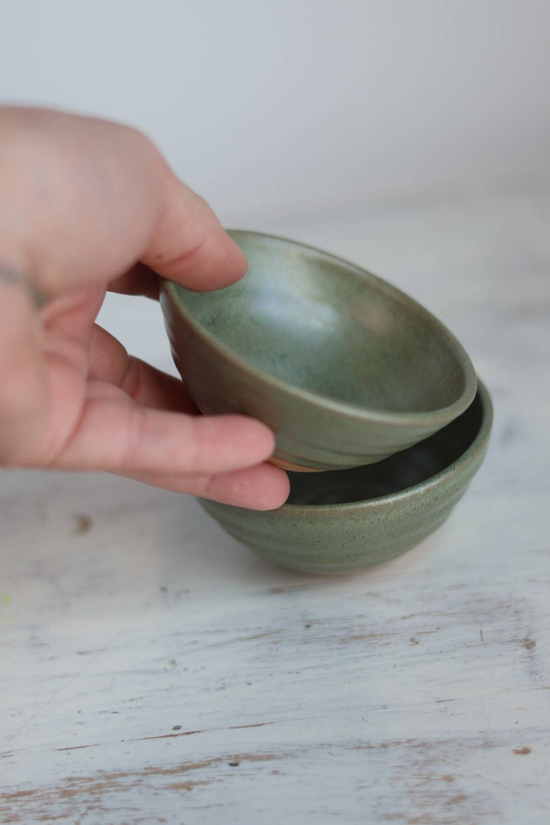 Handmade Ceramic Little Bowl - Sage Green