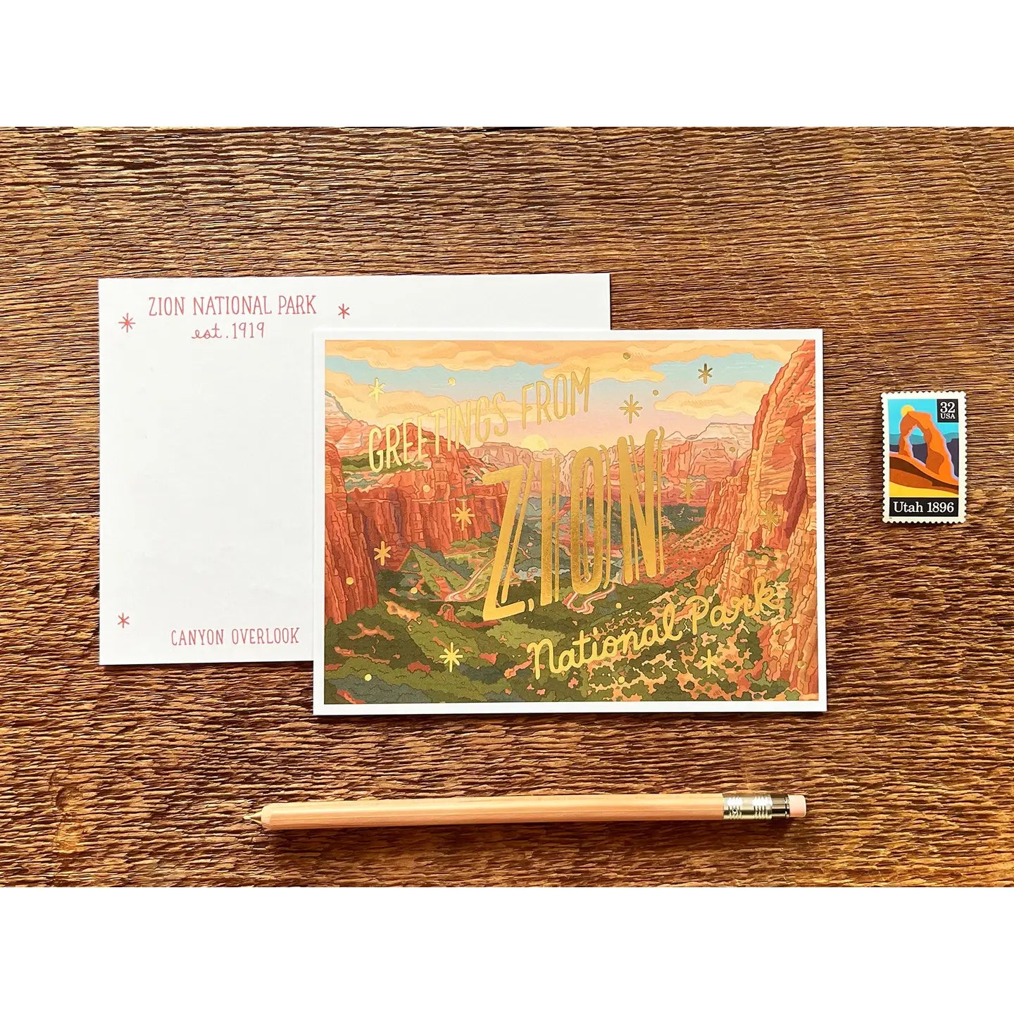 National Parks Foiled Postcards - 15 Parks