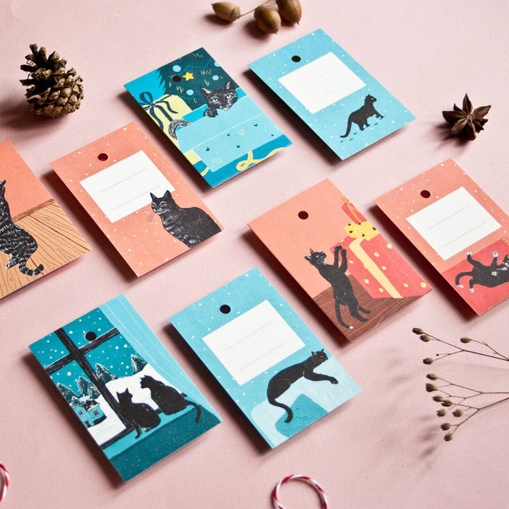 Gift Tag Set - Cats for Christmas