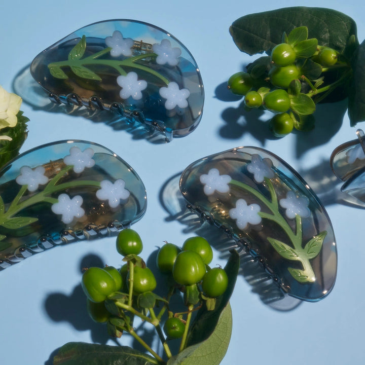 Forget-Me-Not Floral Hair Claw Clip