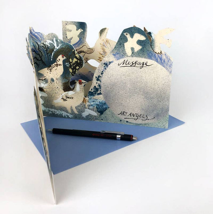 Winter Wildlife Collage Concertina Card