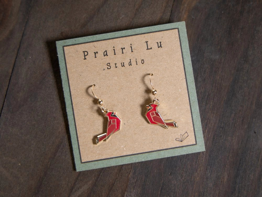 Cardinal Earrings