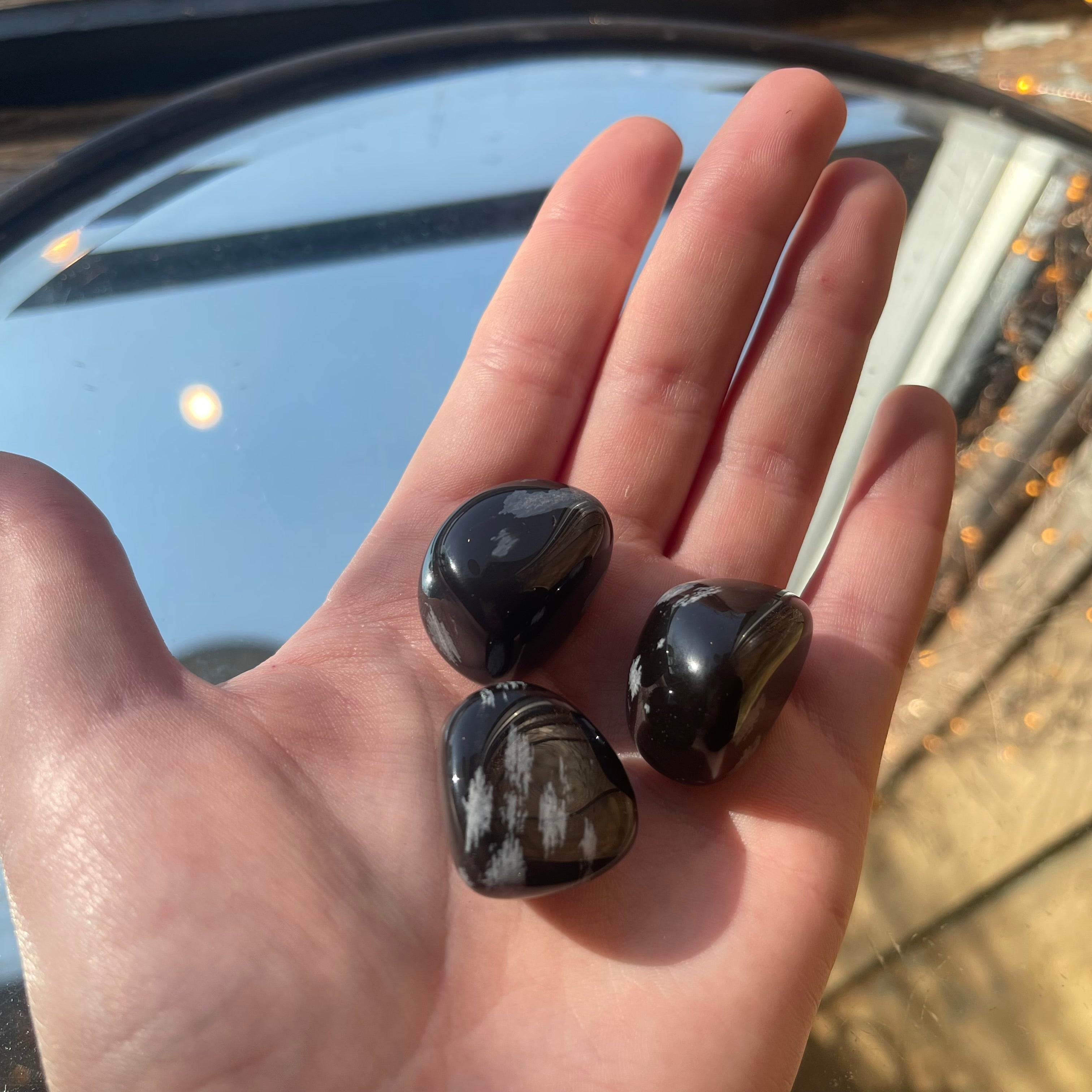 Snowflake Obsidian - Set of 3 Tumbles