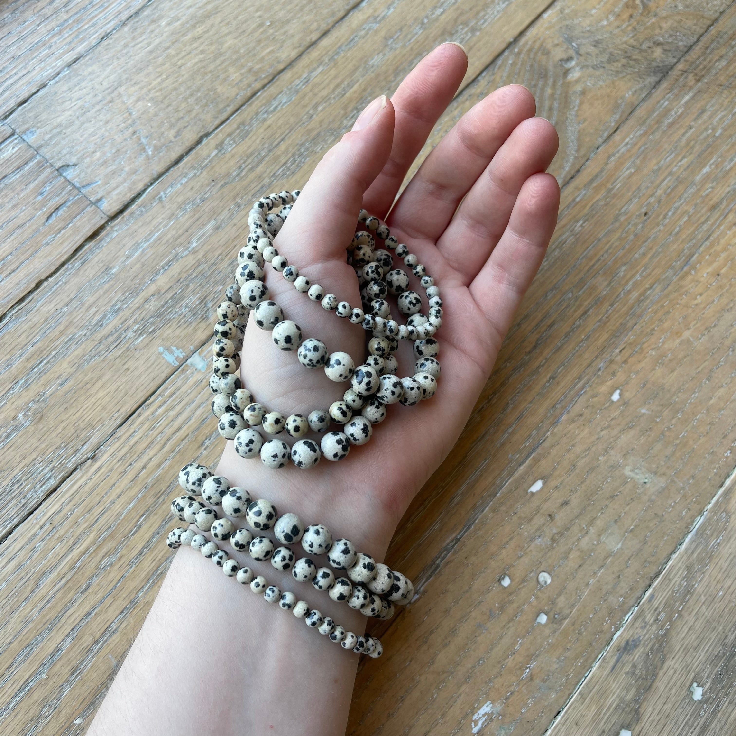Dalmatian Jasper - Crystal Bracelet