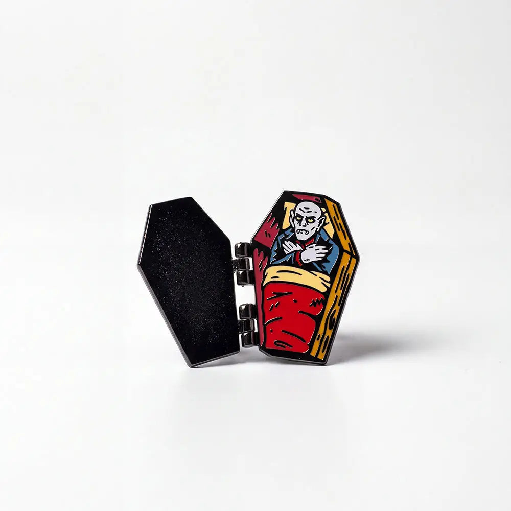 Nosferatu Coffin Interactive Pin