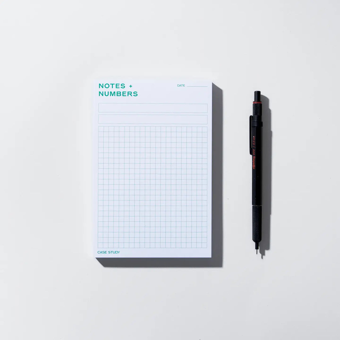 Notes & Numbers Utilitarian Grid Pad