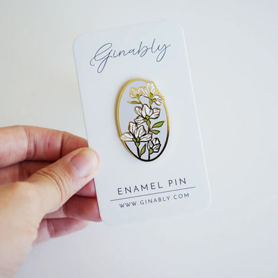 Oval Lilac Pin