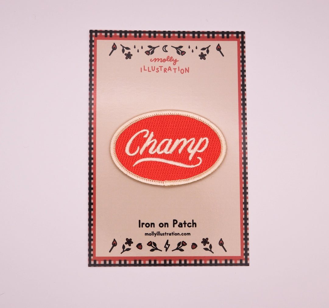 Champ Vintage Style Iron-On Patch