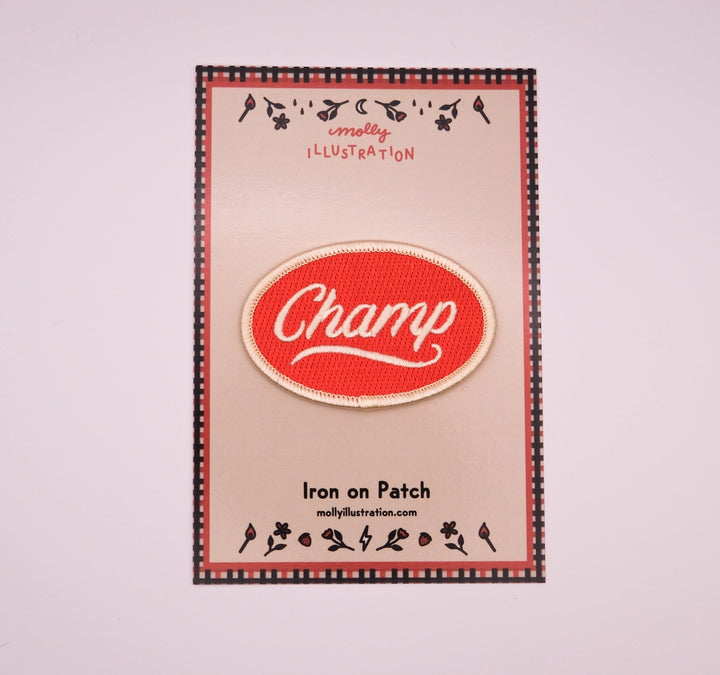 Champ Vintage Style Iron-On Patch