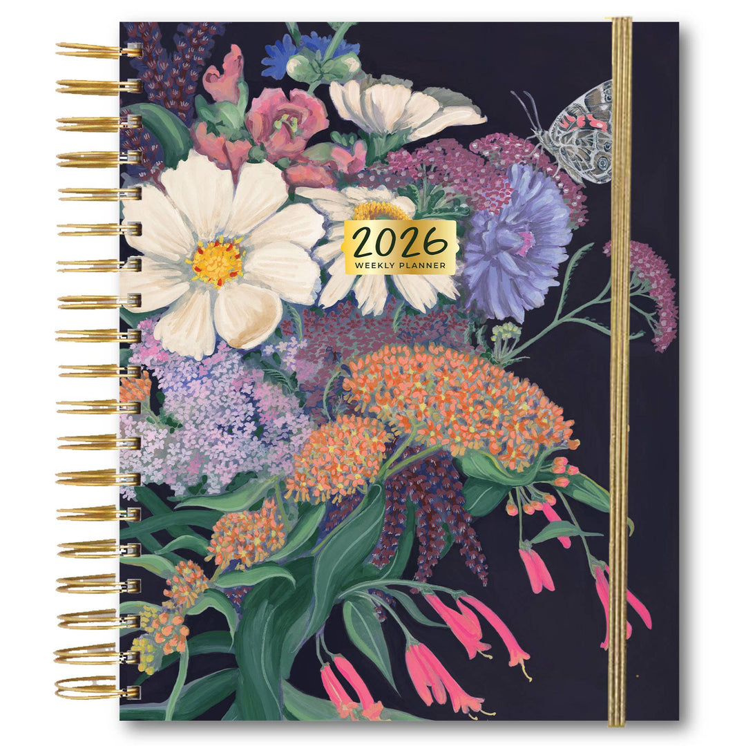Dark Riverbend Floral Planner: 2026 Calendar Year