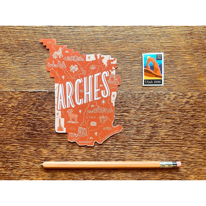 National Parks Die Cut Map Stickers - 10 Parks