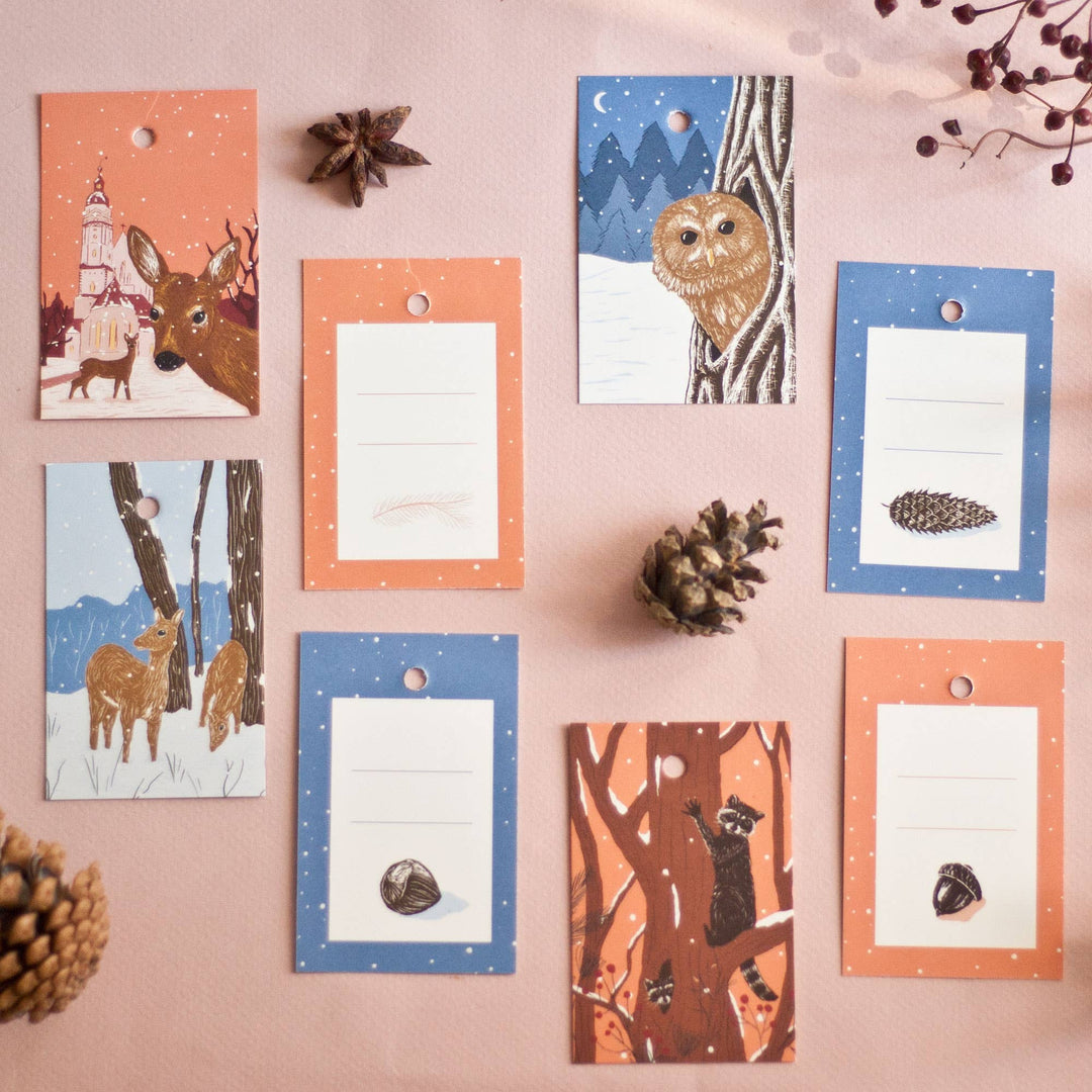 Gift Tag Set - Forest Animals for Christmas