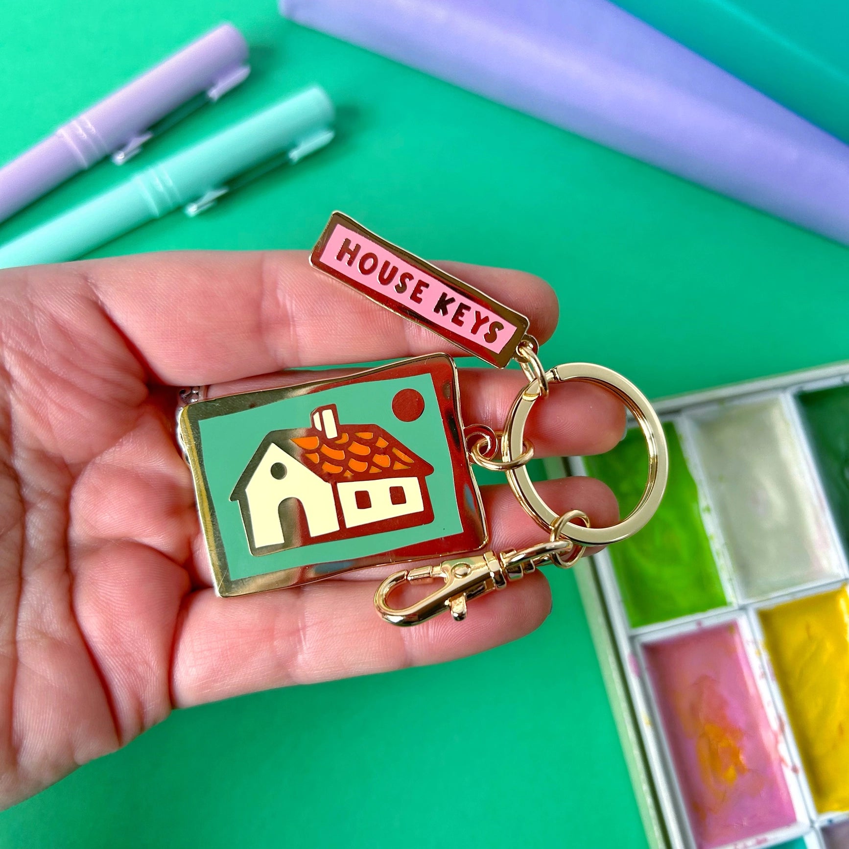 House Keys Keyring