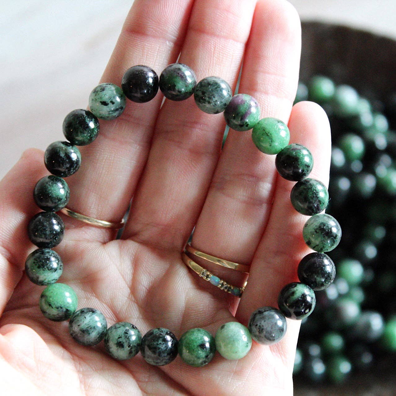 Ruby Zoisite - Crystal Bracelet
