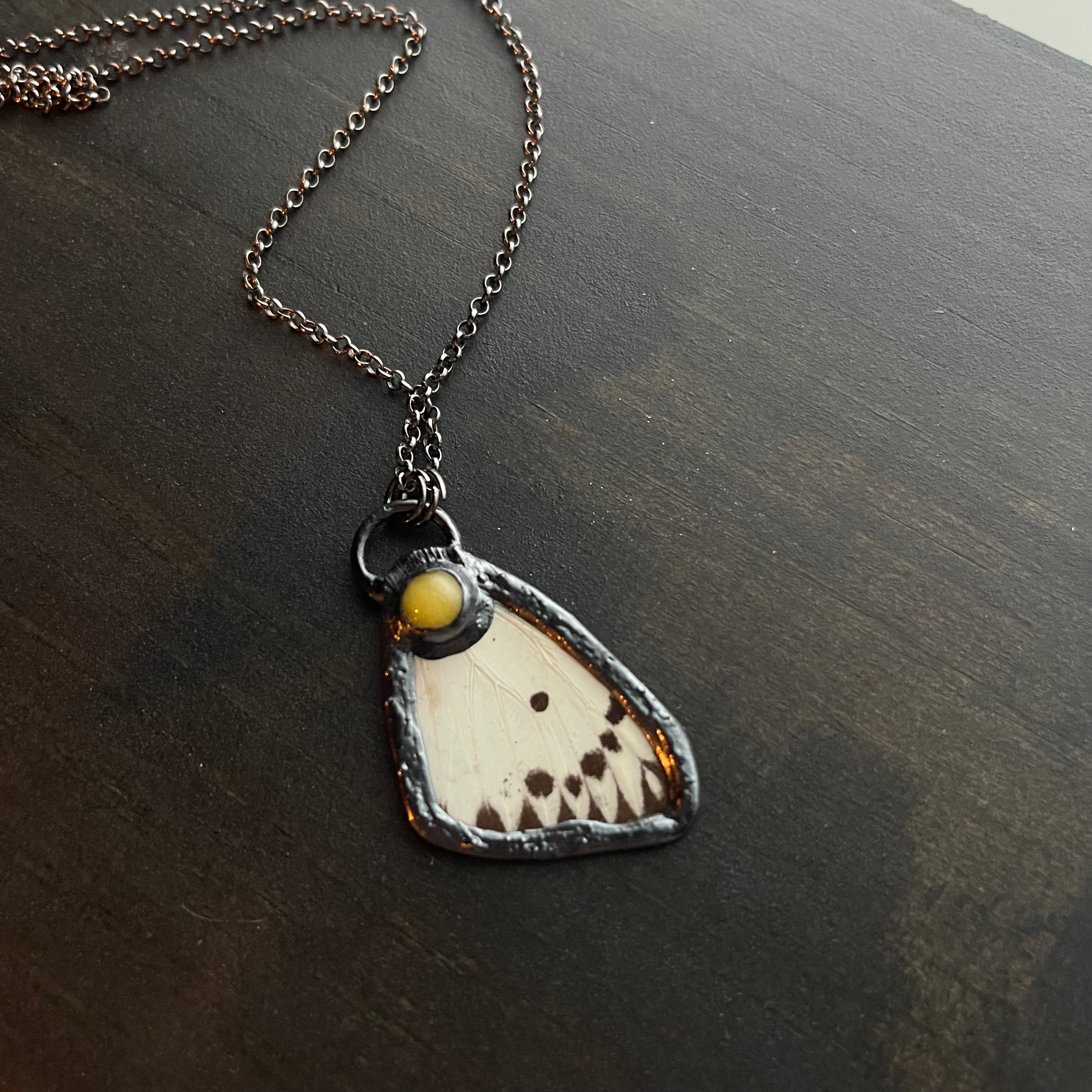 Butterfly Wing and Crystal Necklaces