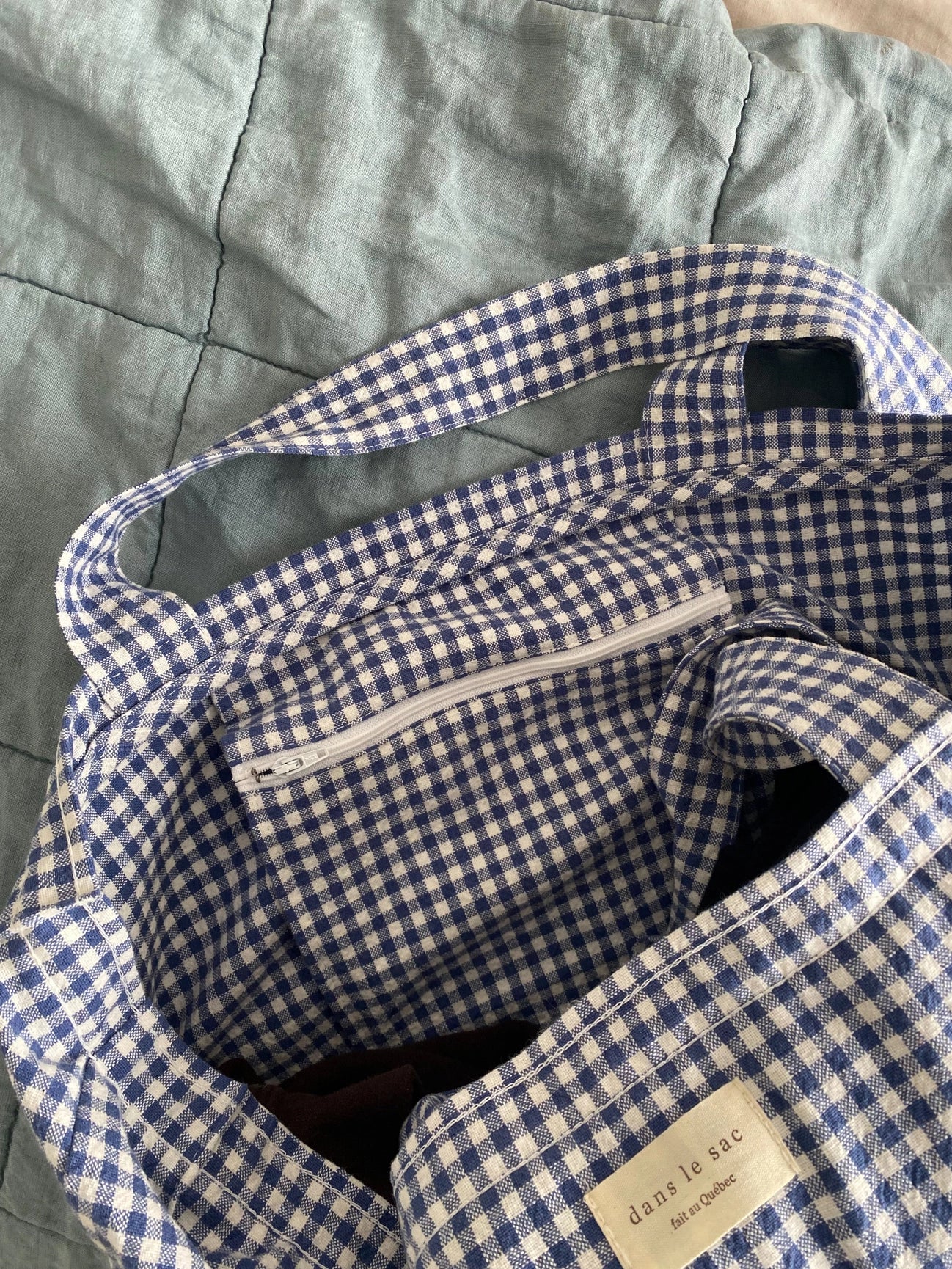 Farmstand Gingham Organic Cotton Tote Bag - 4 Shades