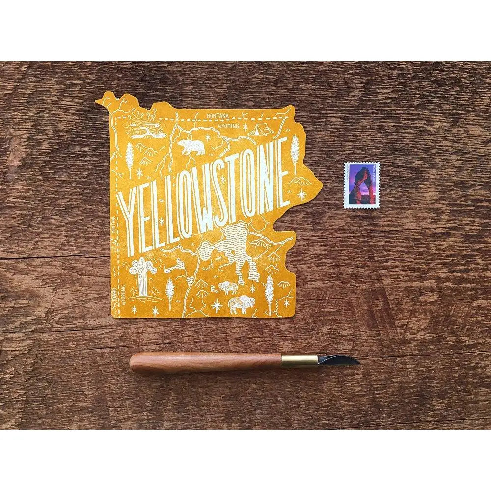 National Parks Die Cut Map Postcards - 11 Parks