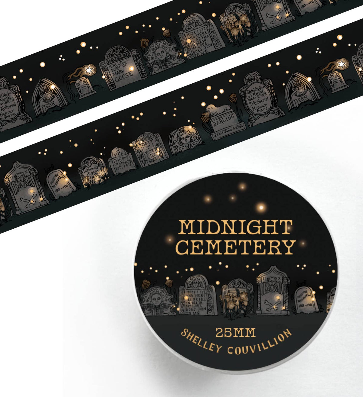 Gothic Graveyard Midnight Cemetery Washi Tape