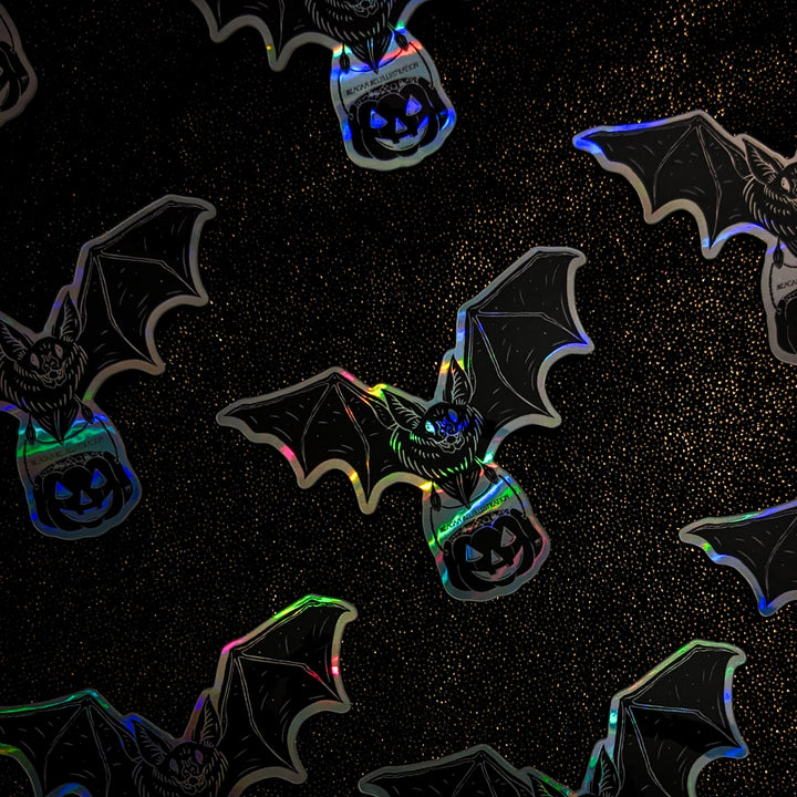 Nocturna, Bearer of Treats Holographic Bat Sticker