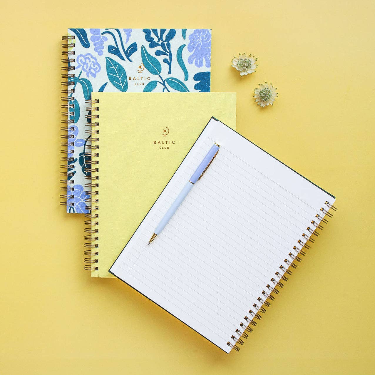 Rosewater Cloth Spiral Lined Notebook
