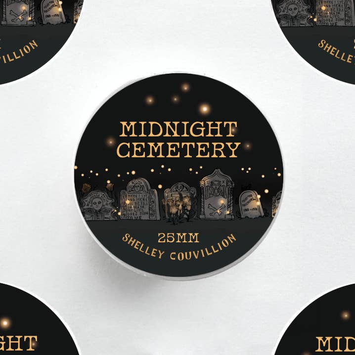 Gothic Graveyard Midnight Cemetery Washi Tape