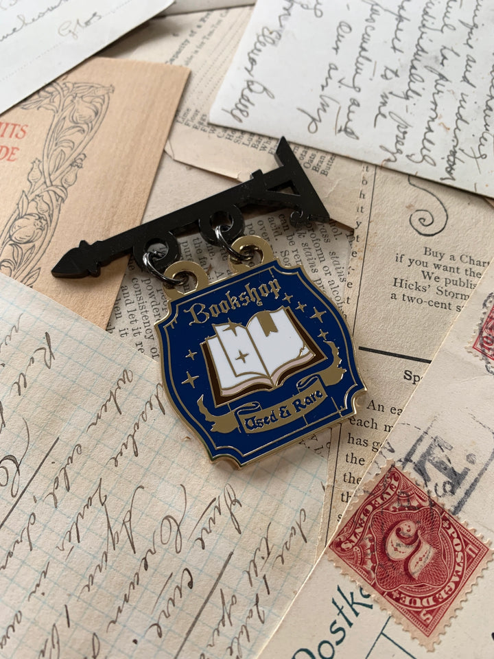 Bookshop Shop Sign Pin