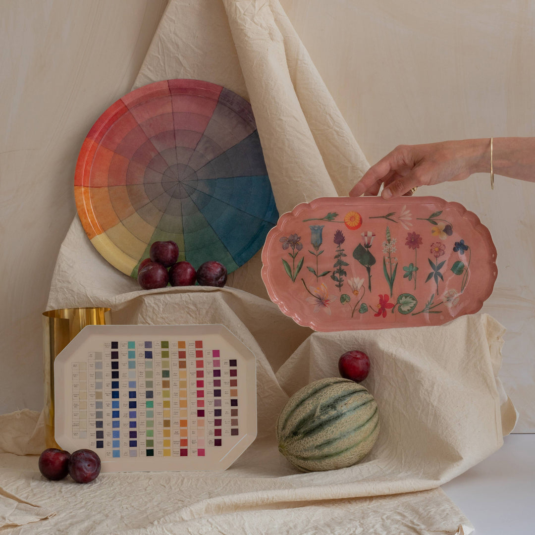 Festival of Flowers - Scalloped Enamel Tray