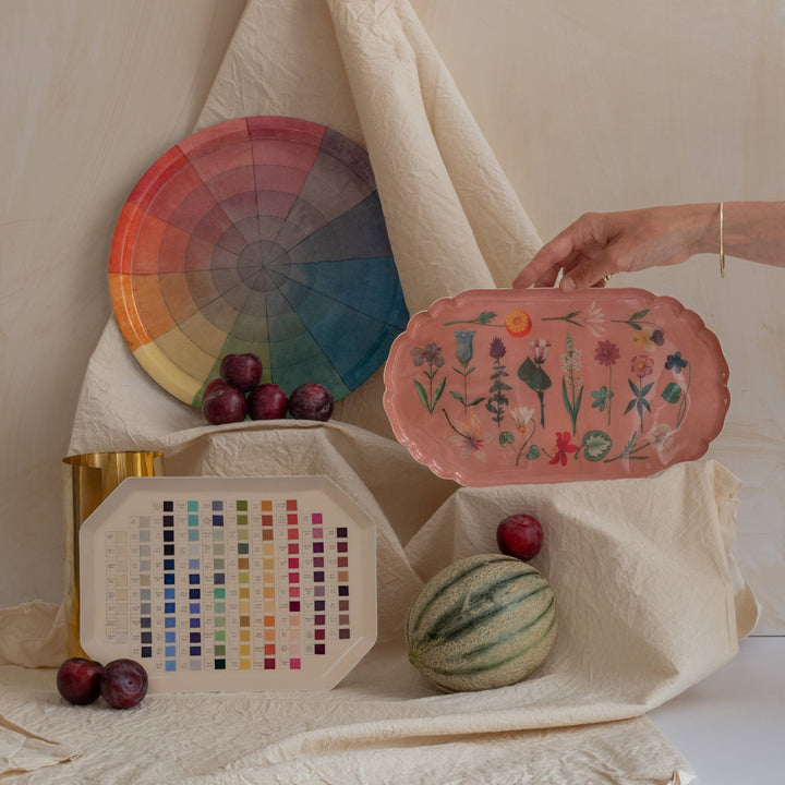 Festival of Flowers - Scalloped Enamel Tray
