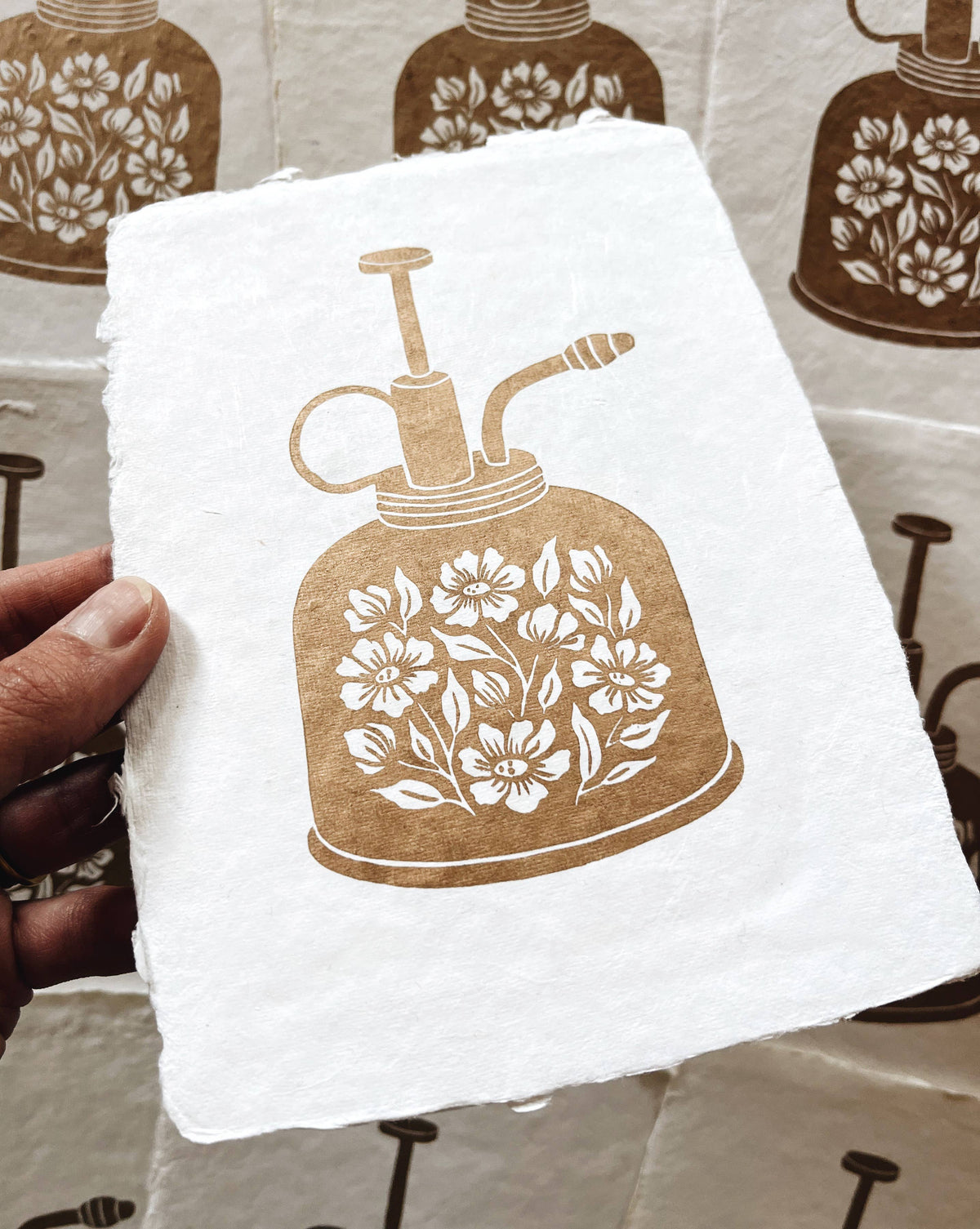 Plant Mister Block Print - 5" x 7"