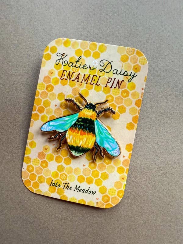 Into the Meadow Bee Pin