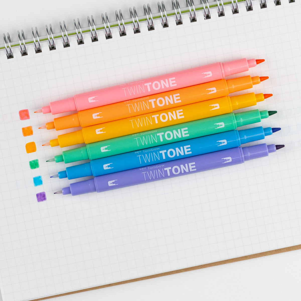 Tombow TwinTone Marker Set - Pastel 6 Pack