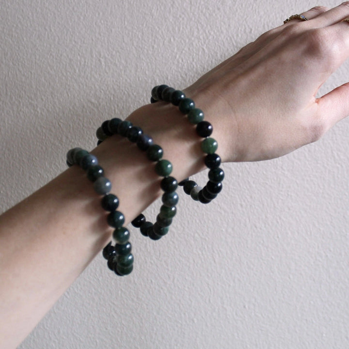 Moss Agate - Crystal Bracelet