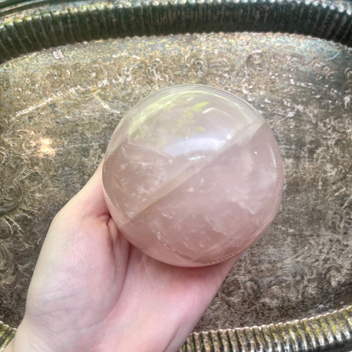 Jumbo Rose Quartz Crystal Sphere - Aphrodite's Pearl