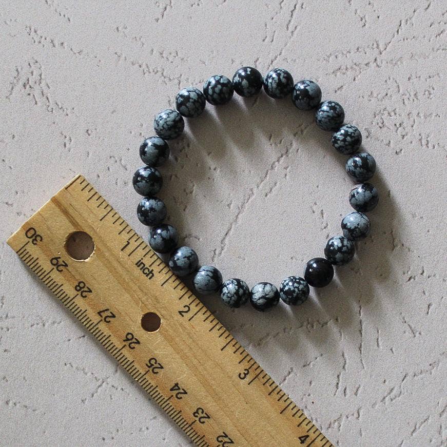 Snowflake Obsidian - Crystal Bracelet