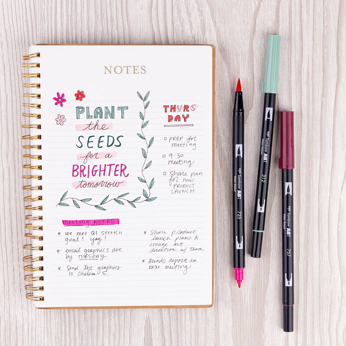 Tombow Dual Brush Pens - Very Berry 6 Pack