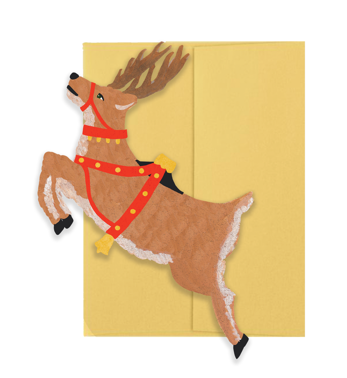 Reindeer Christmas Die Cut Card