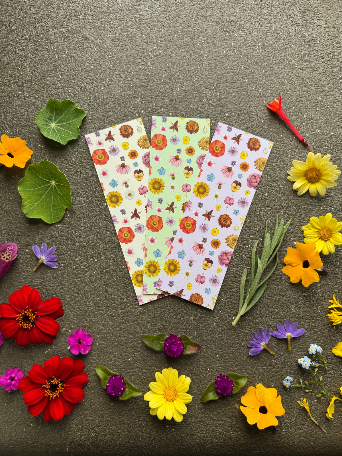 Blooming Flowers Bookmark Set of 3