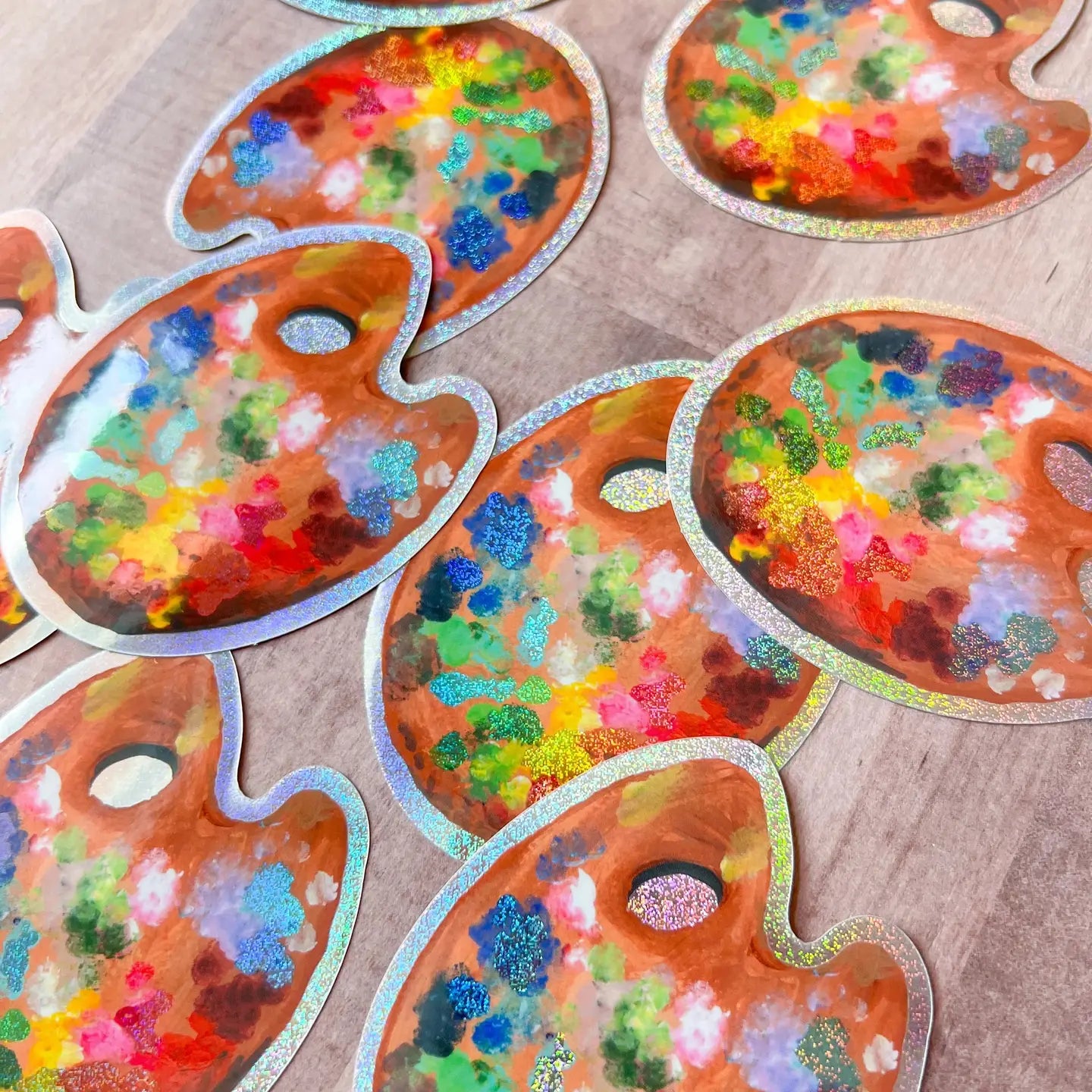 Artist's Palette Glitter Sticker