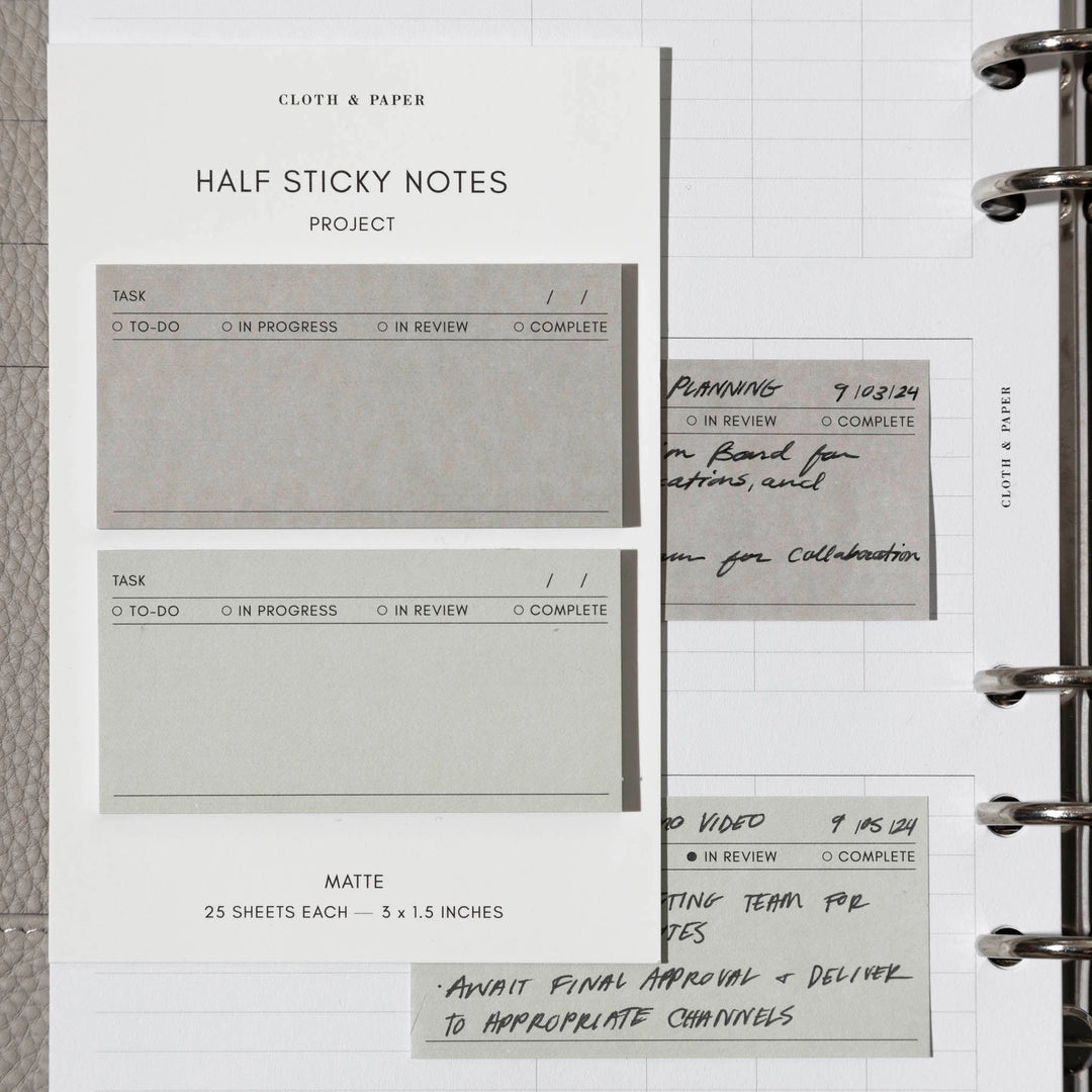 Half Sticky Notes - Project