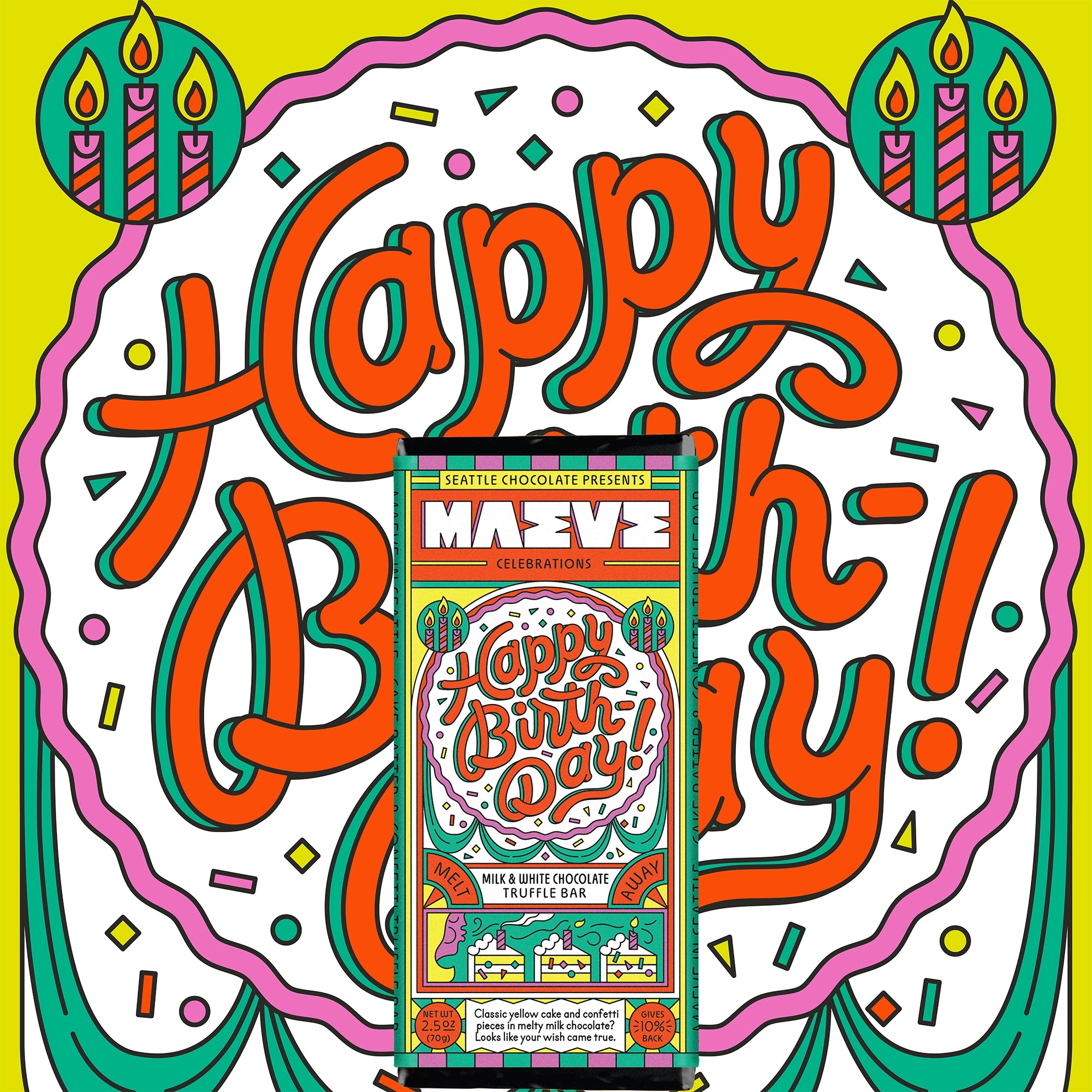 Happy Birthday Cake Chocolate Bar