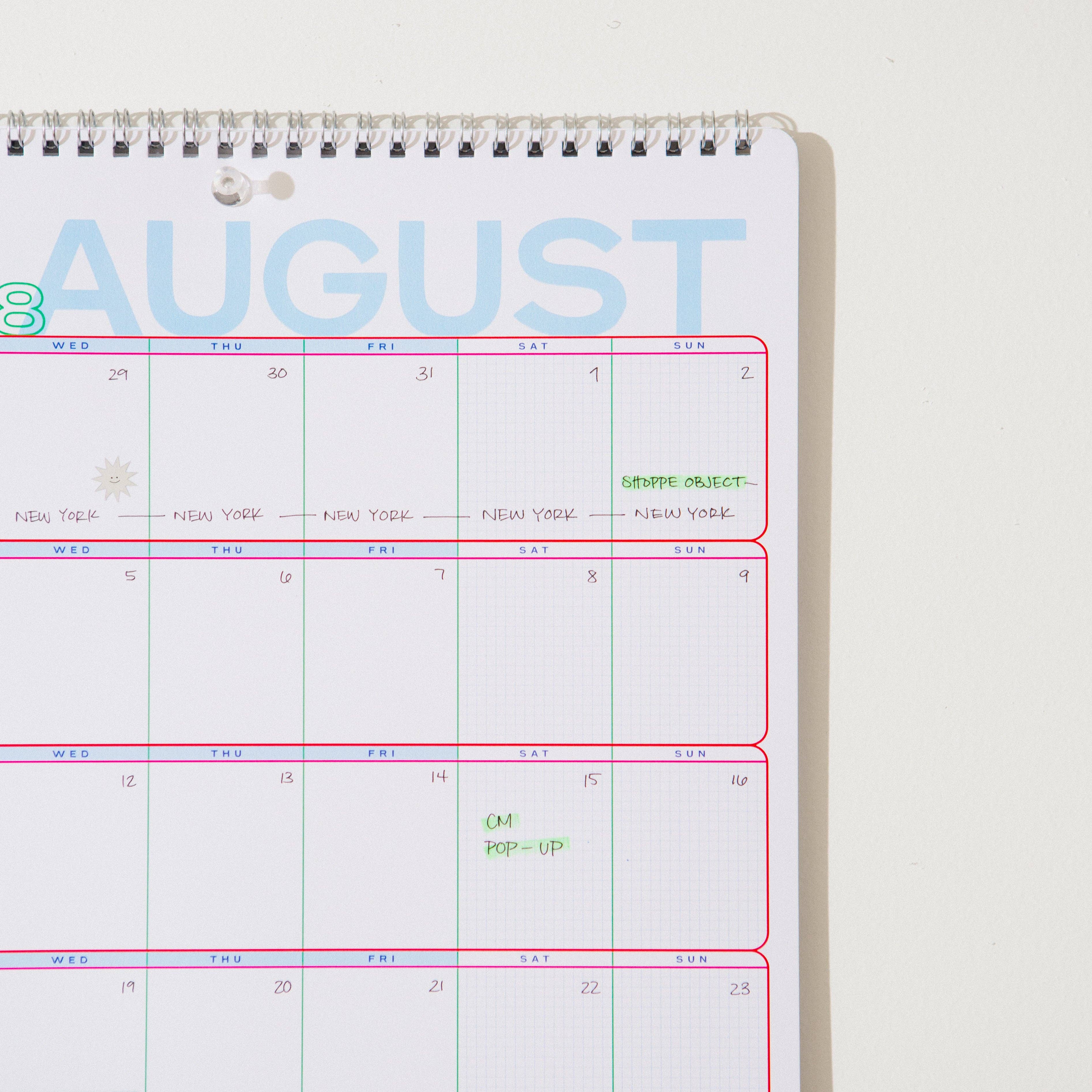 Utilitarian Undated Monthly Wall Calendar