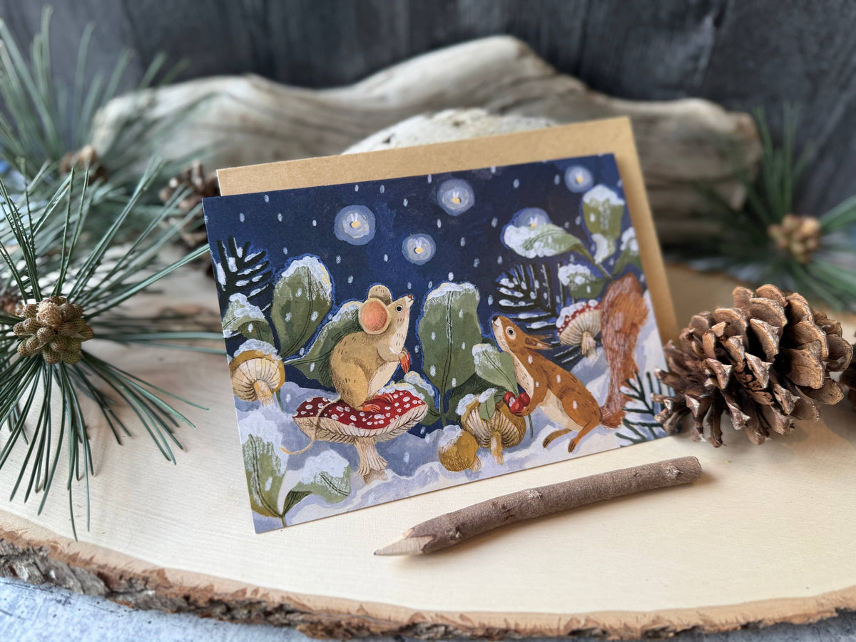 Mushroom Snow Card (or Box Set)