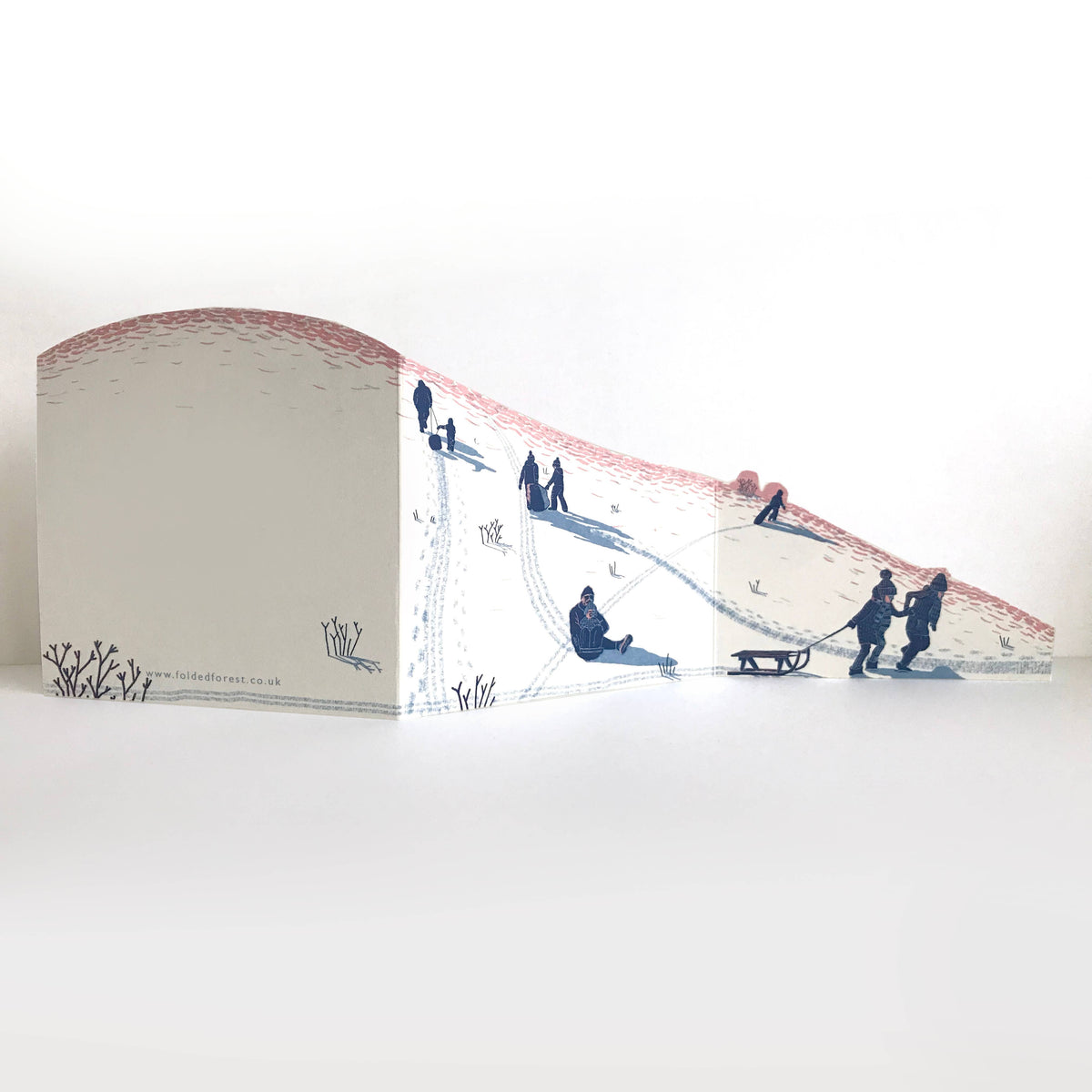 Sledging at Dusk Concertina Card