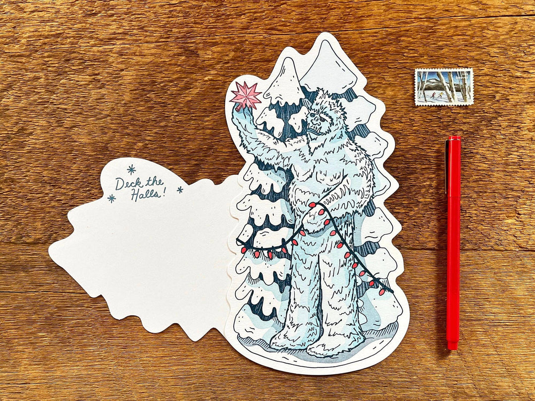 Yeti Letterpress Postcard